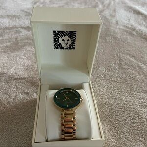 Anne Klein Gold Watch with Green Dial